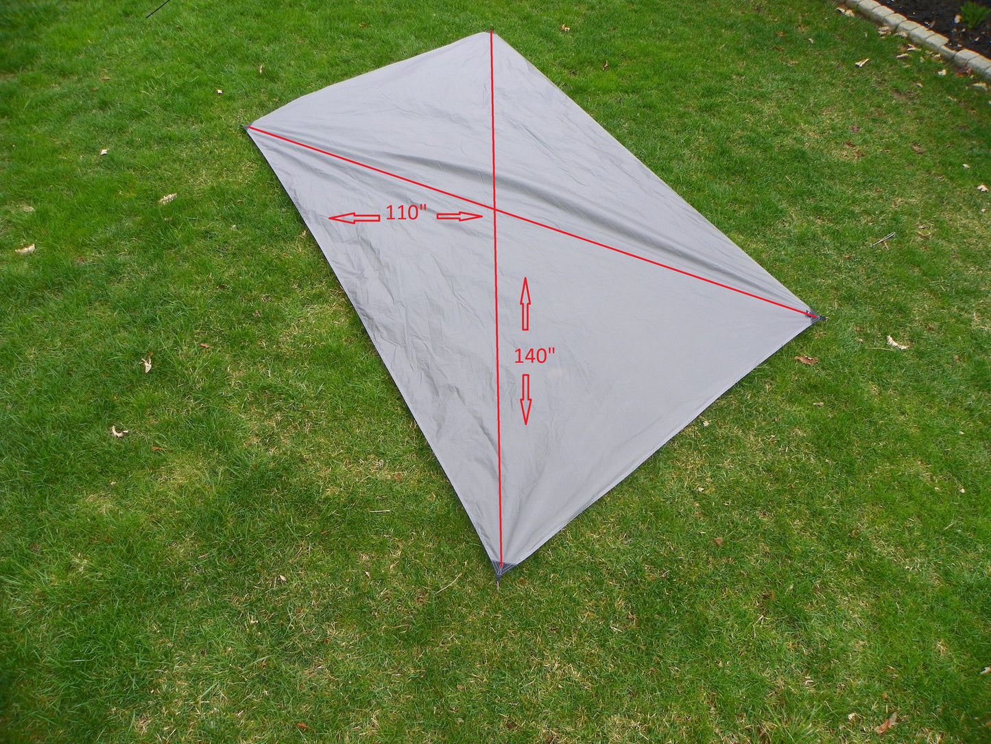 Asym Hammock Tarp - Xenon Sil 1.1 Fire Pattern Standard Length