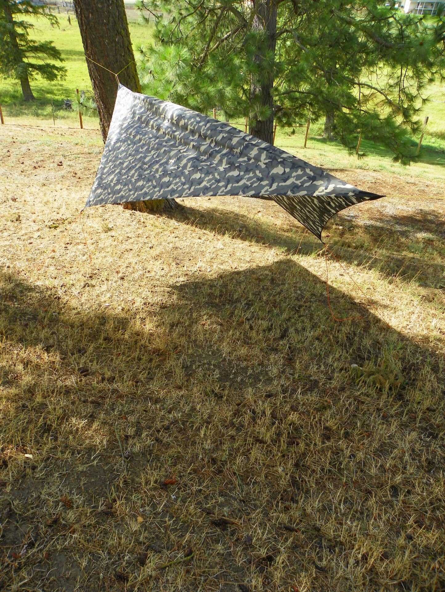 Asym Hammock Tarp - Xenon Sil 1.1 Fire Pattern Standard Length