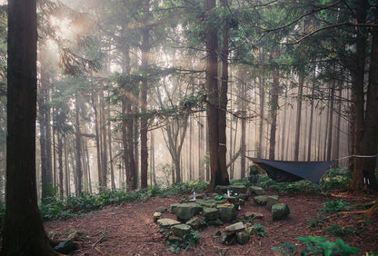 Asym Hammock Tarp - Xenon Sil 1.1 Fire Pattern Standard Length