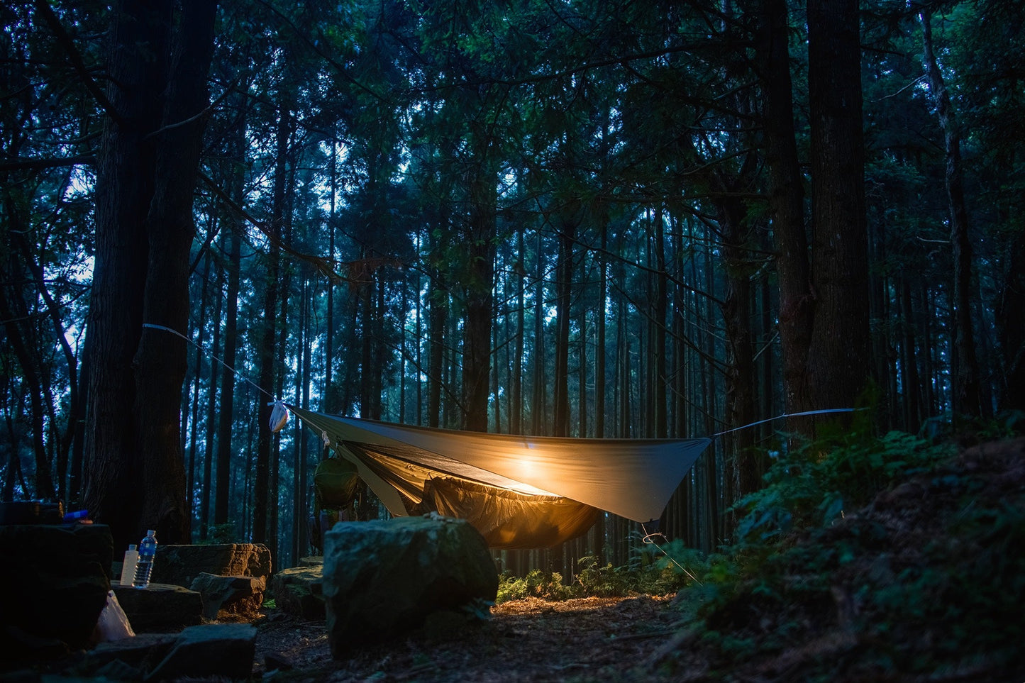 Asym Hammock Tarp - Xenon Sil 1.1 Fire Pattern Standard Length