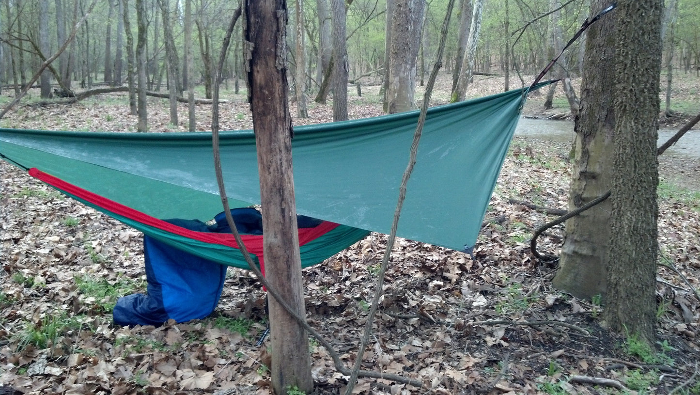 Asym Hammock Tarp - Xenon Sil 1.1 Fire Pattern Standard Length